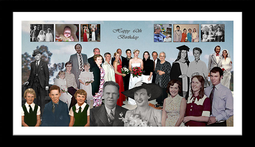 60th birthday present gift idea photo collage