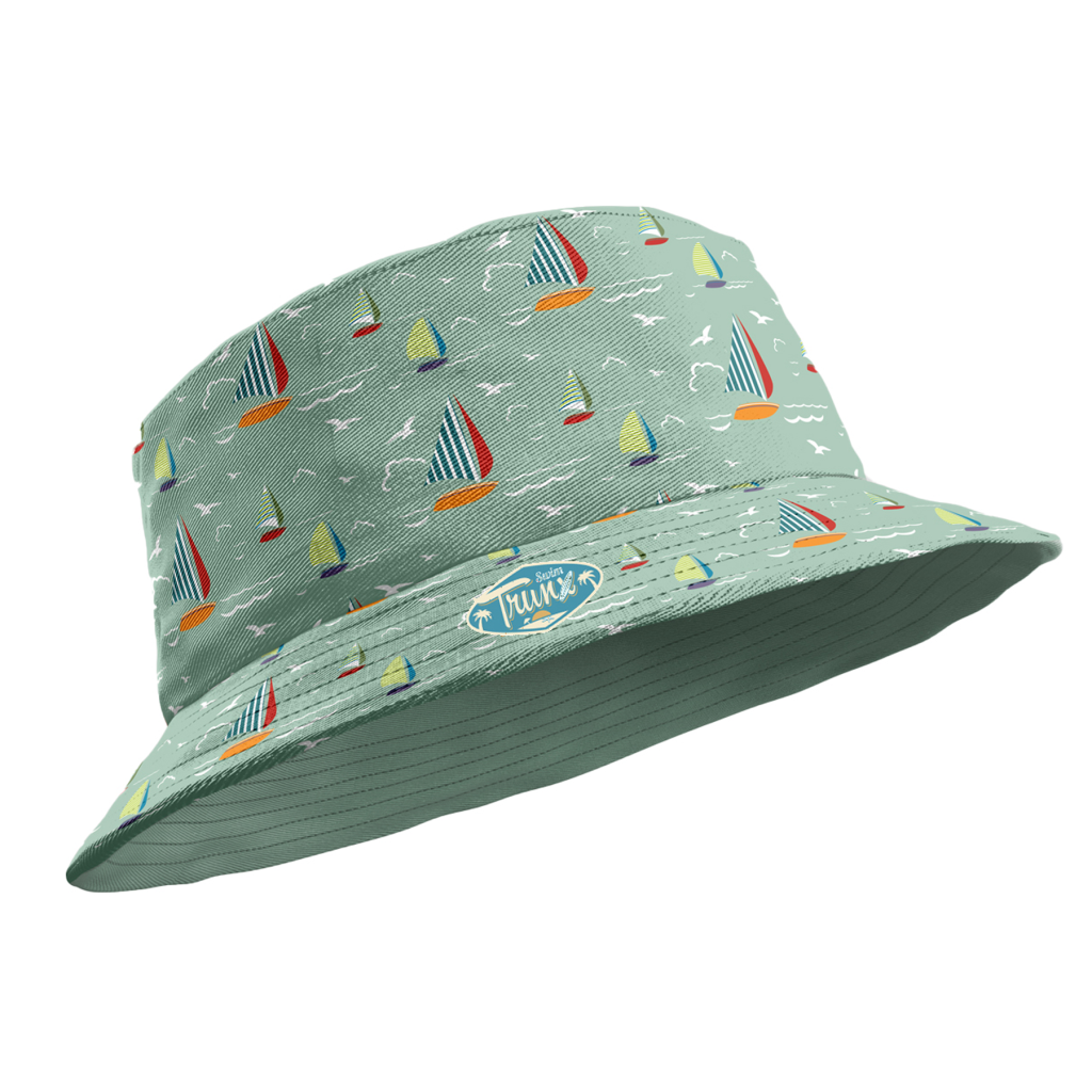 yacht pattern on children's sun hat pattern