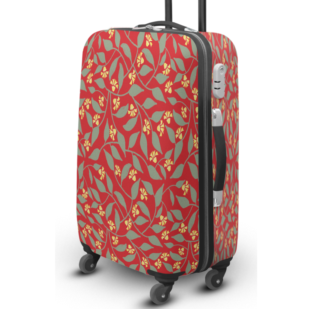 native australian pattern for suitcase