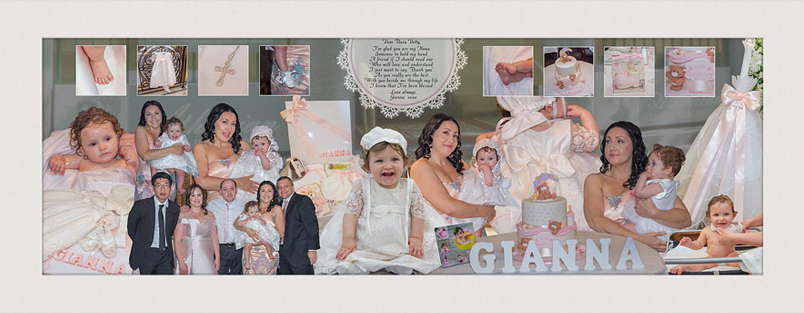 christening photo collage montage