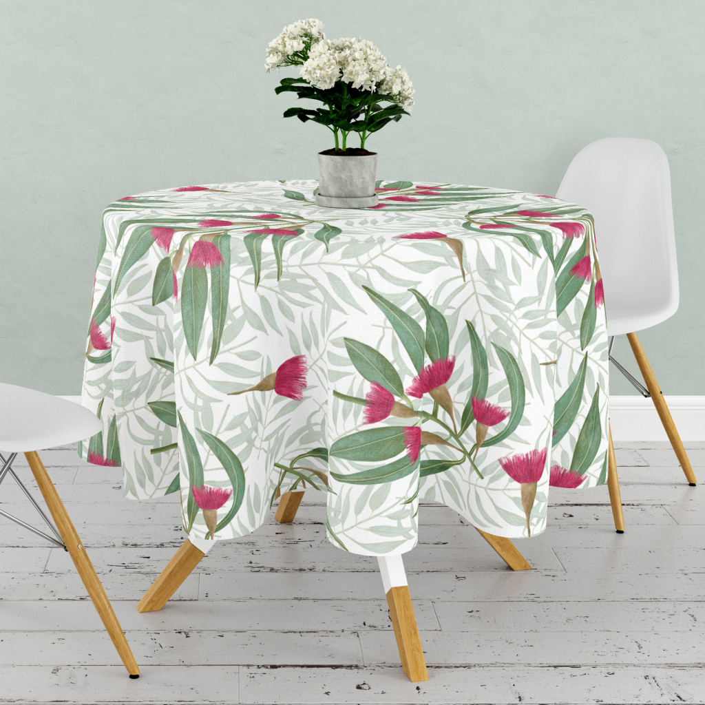 eucalyptus flower pattern for tablecloth